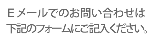 Eメールでのお問い合わせは下記のフォームにご記入ください。
